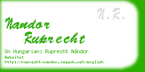 nandor ruprecht business card