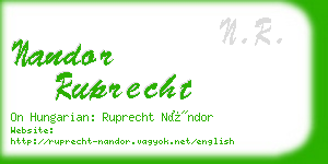 nandor ruprecht business card